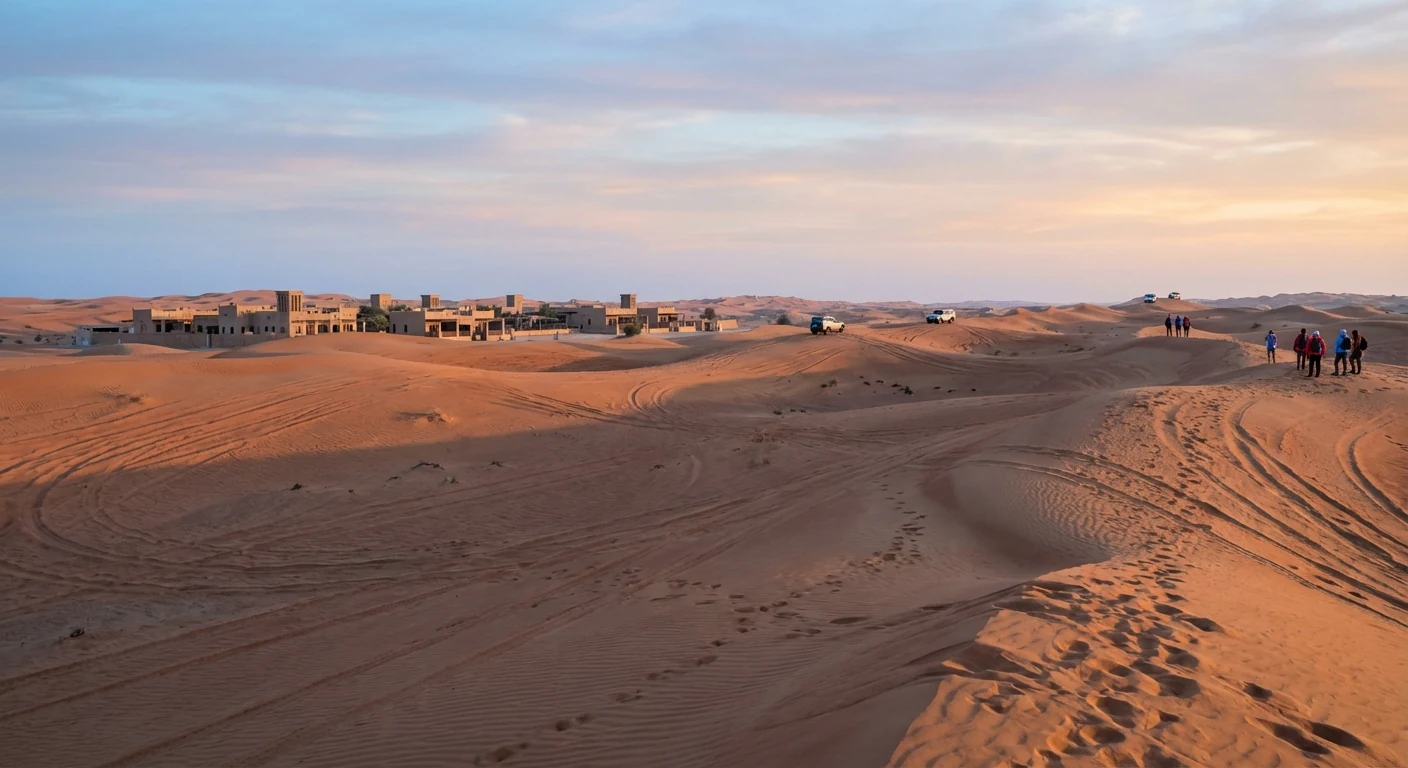 Ras Al Khaimah desert sunrise adventure scene